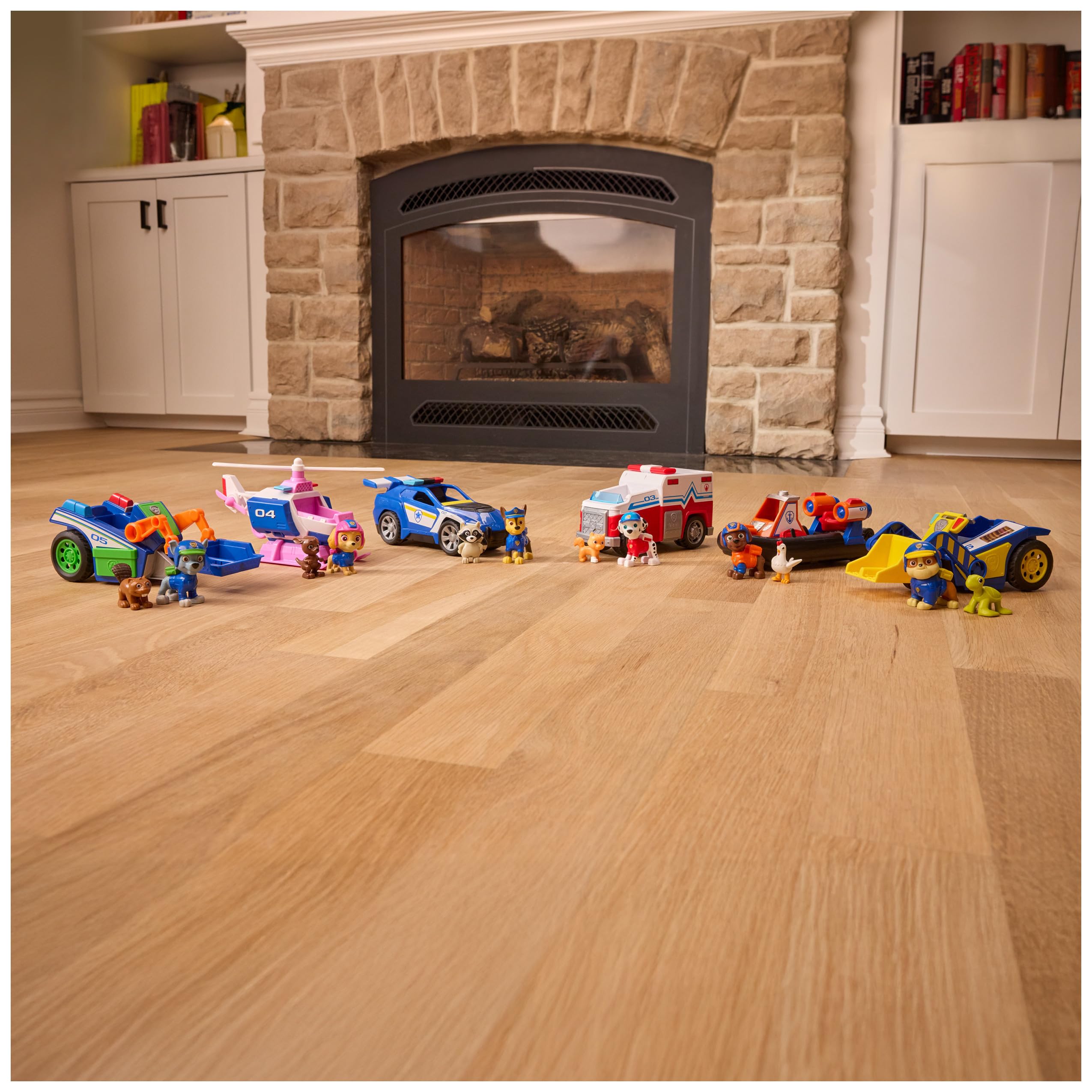 PAW Patrol Marshall Rescue Responder Vehicle with 2 Figures – 6-Inch Pull-Back Toy Truck, Ages 3+