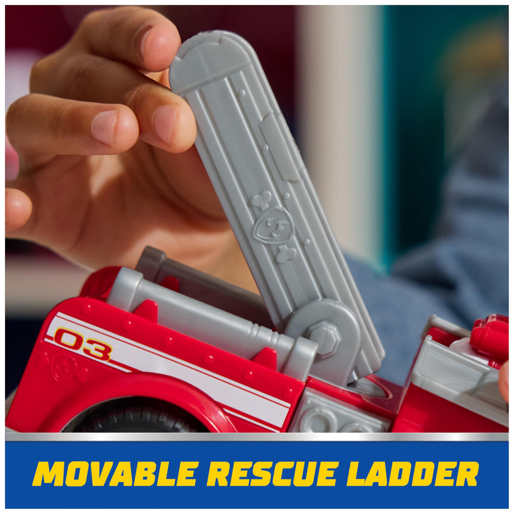 Paw Patrol Marshall's Firetruck Toy Vehicle with Collectible Action Figure, Sustainably Made, Ages 3+