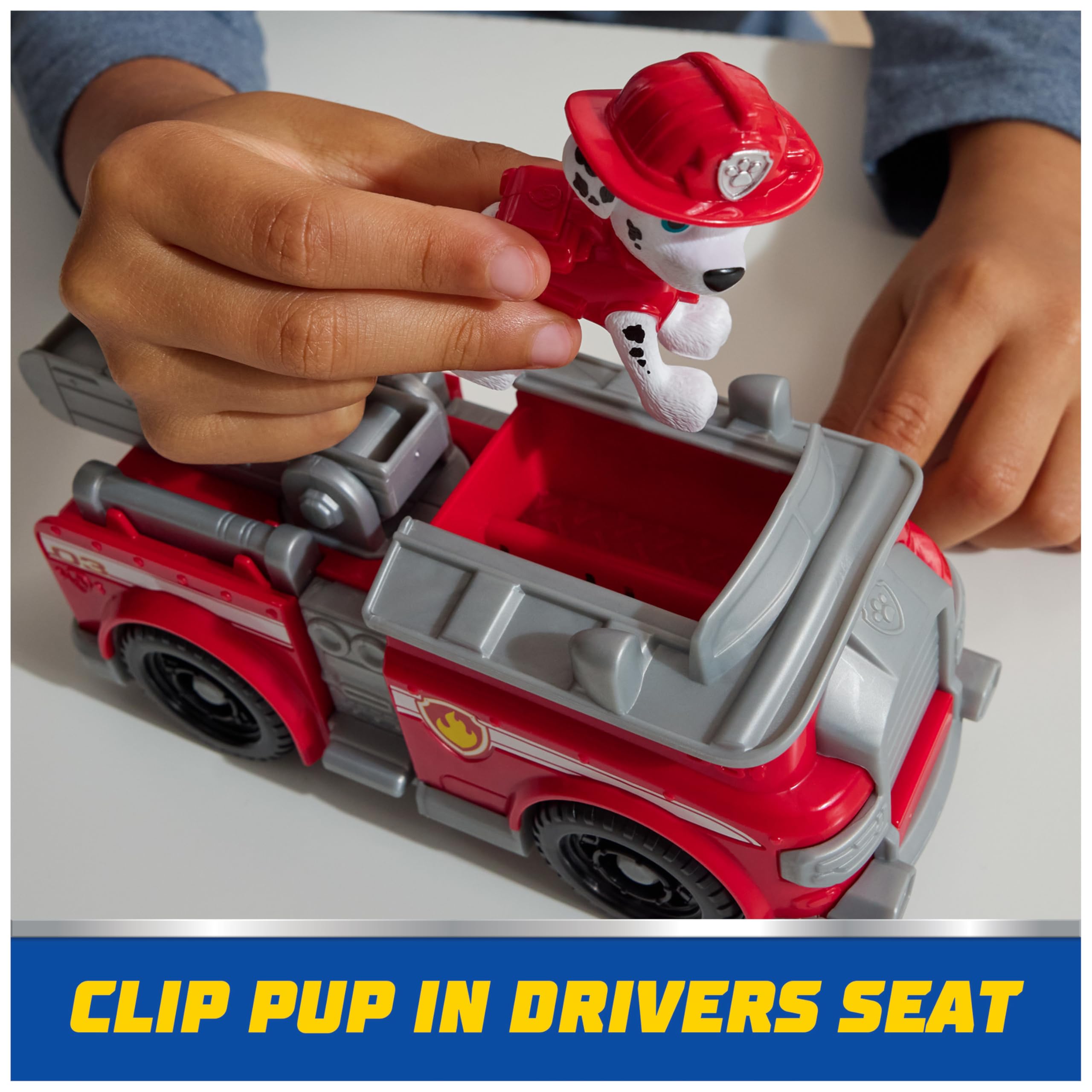 Paw Patrol Marshall's Firetruck Toy Vehicle with Collectible Action Figure, Sustainably Made, Ages 3+
