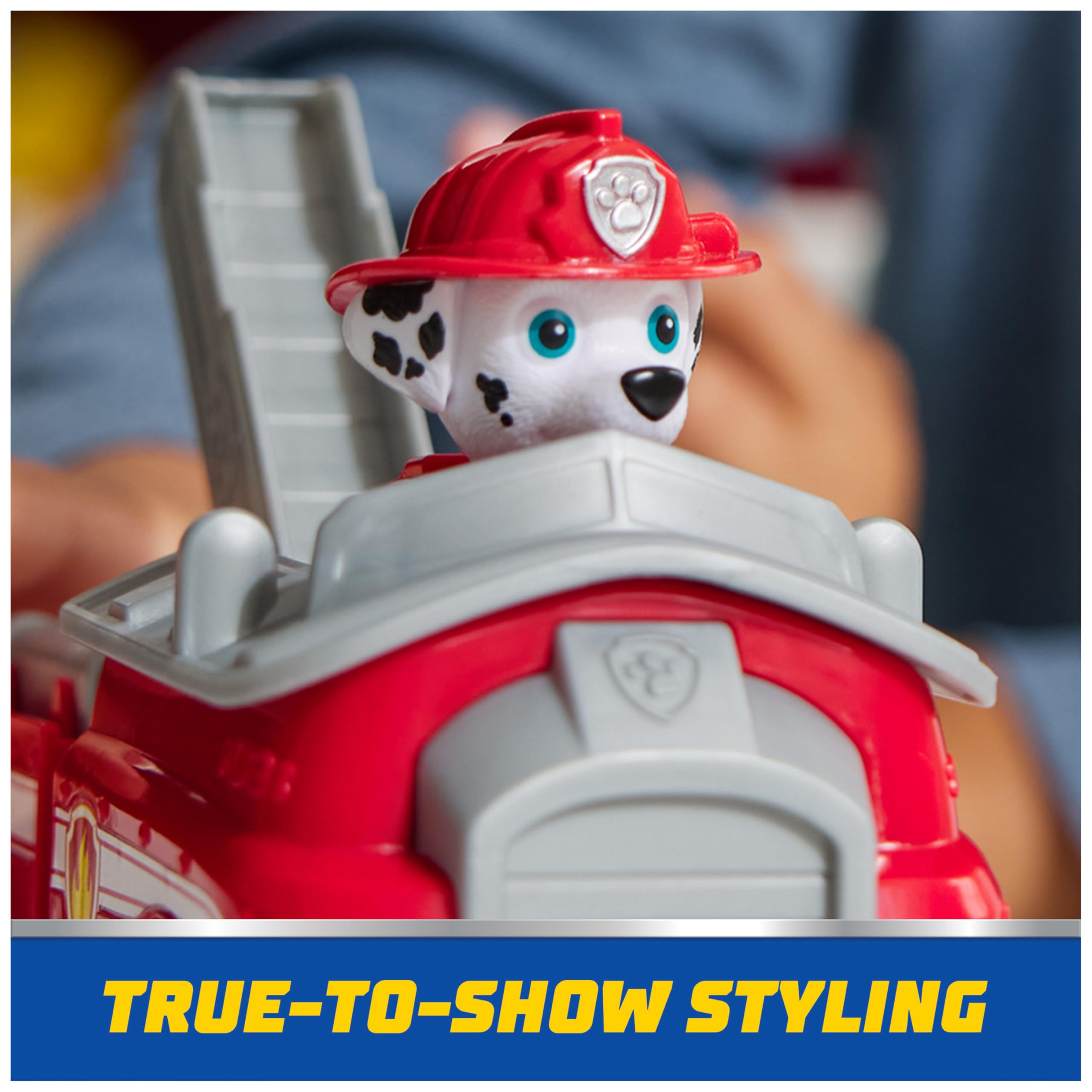 Paw Patrol Marshall's Firetruck Toy Vehicle with Collectible Action Figure, Sustainably Made, Ages 3+