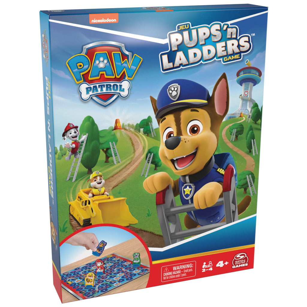 PAW Patrol Pups 'N Ladders Board Game – Spin Master Family Game for Ages 4+