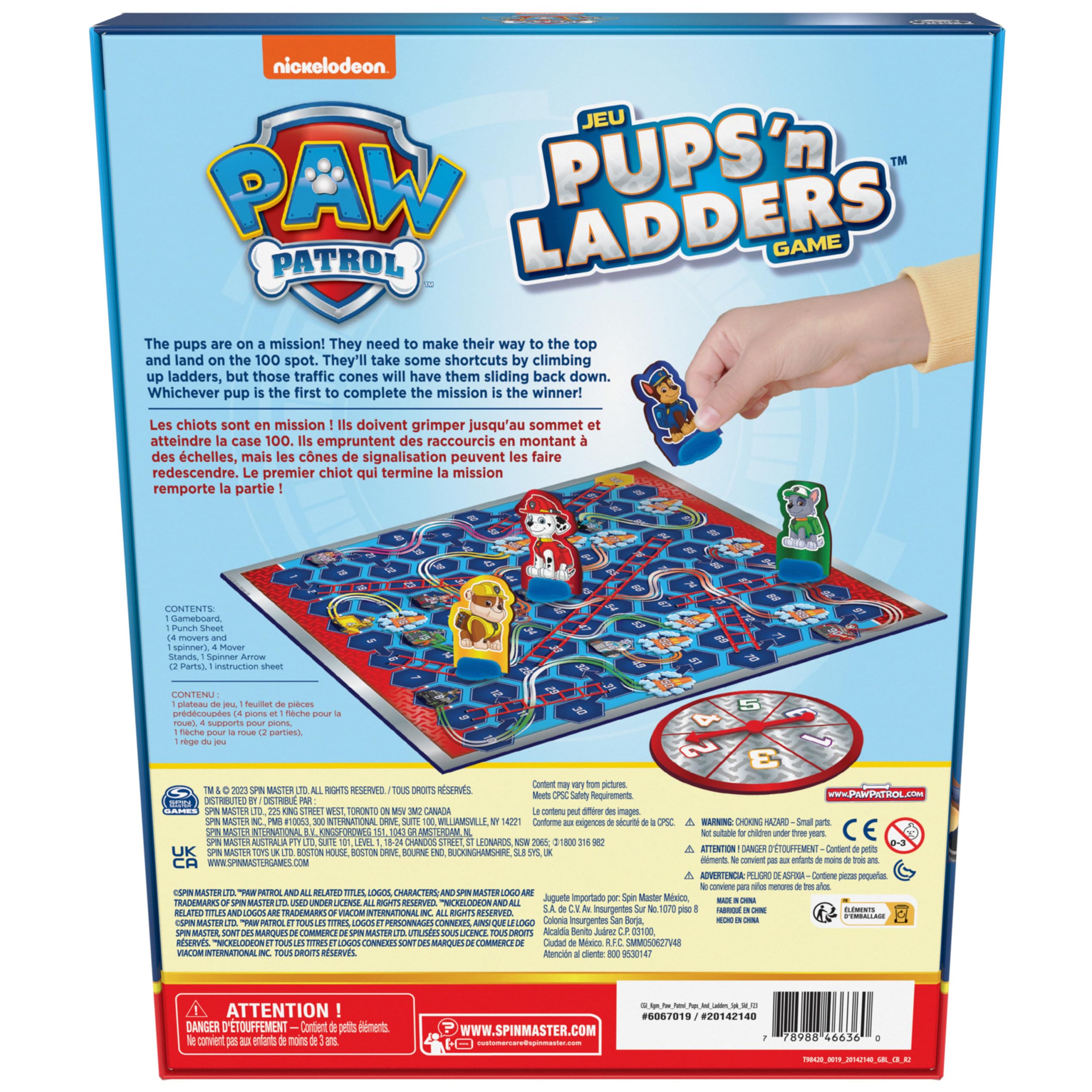 PAW Patrol Pups 'N Ladders Board Game – Spin Master Family Game for Ages 4+