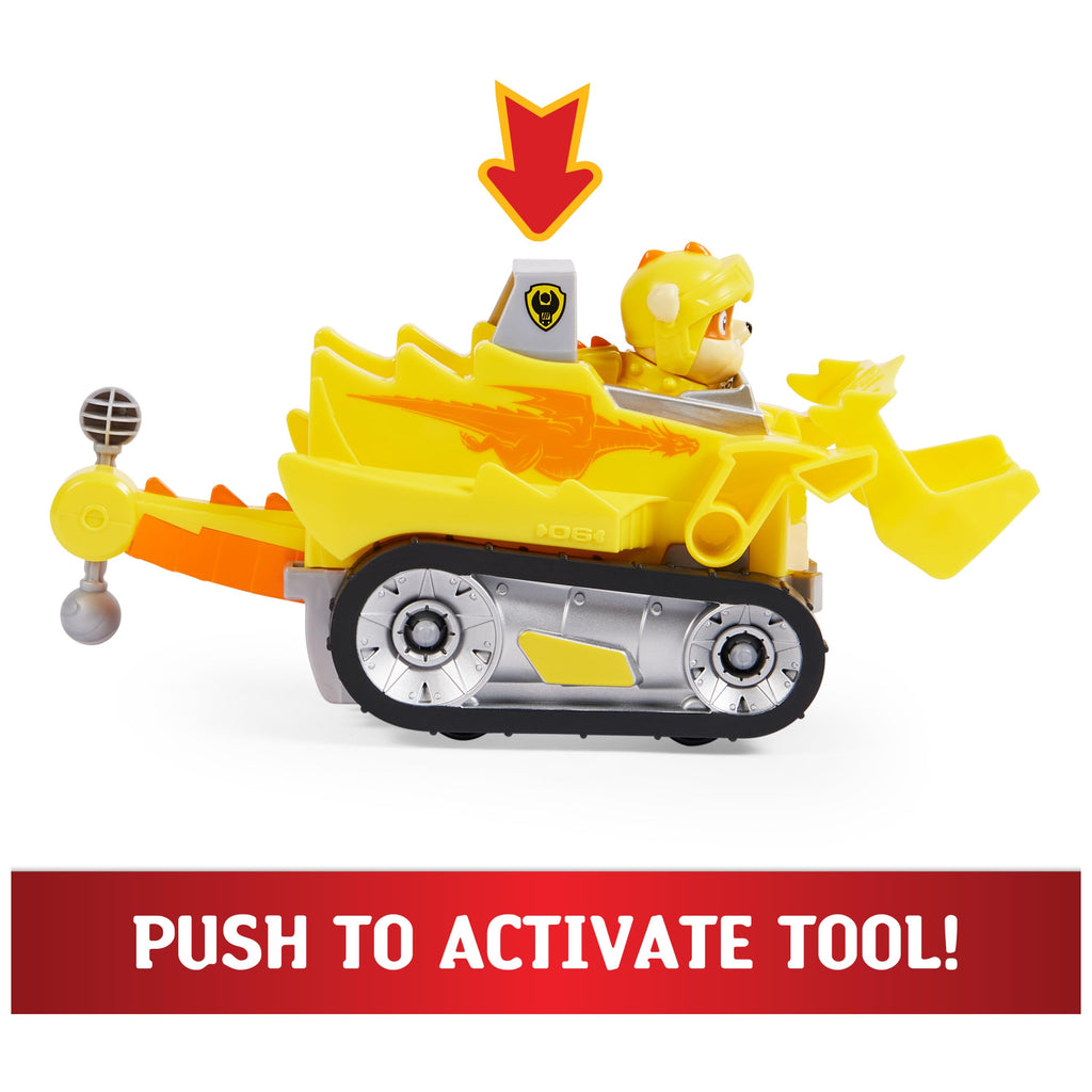 Paw Patrol Rescue Knights Rubble Transforming Toy Car and Figure Set - Ages 3+