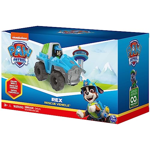 PAW Patrol Rex’s Dinosaur Rescue Vehicle with Action Figure – Ages 3+