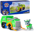 PAW Patrol Rocky's Recycle Truck Toy Vehicle with Collectible Action Figure - Eco-Friendly Kids Toy for Ages 3+