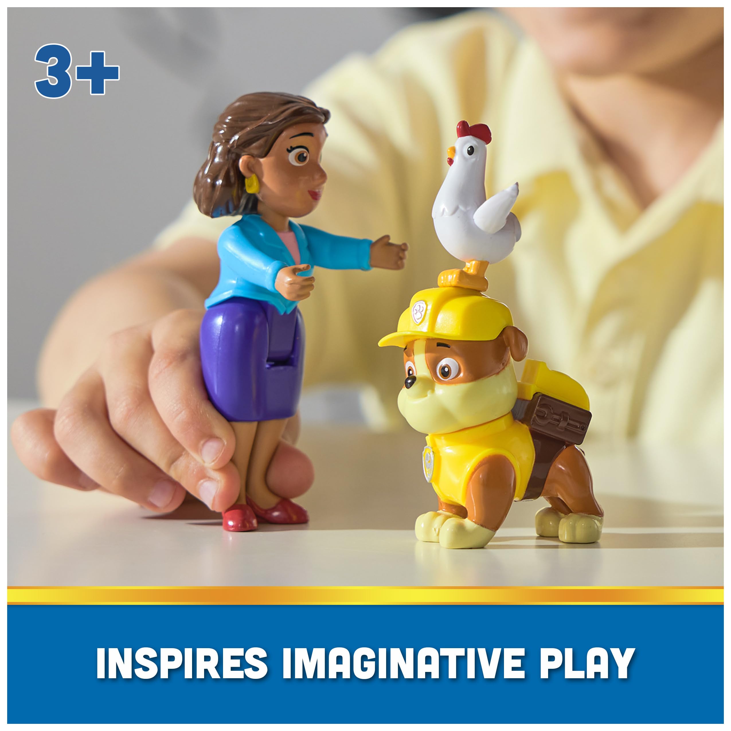 PAW Patrol Rubble, Mayor Goodway & Chickaletta 3-Pack – Official Toy Figures for Kids Ages 3+