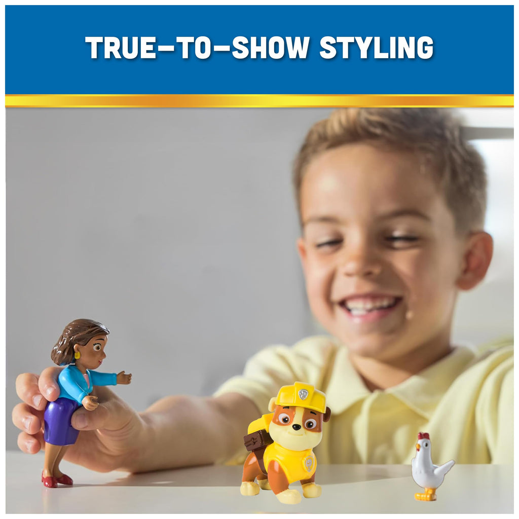 PAW Patrol Rubble, Mayor Goodway & Chickaletta 3-Pack – Official Toy Figures for Kids Ages 3+