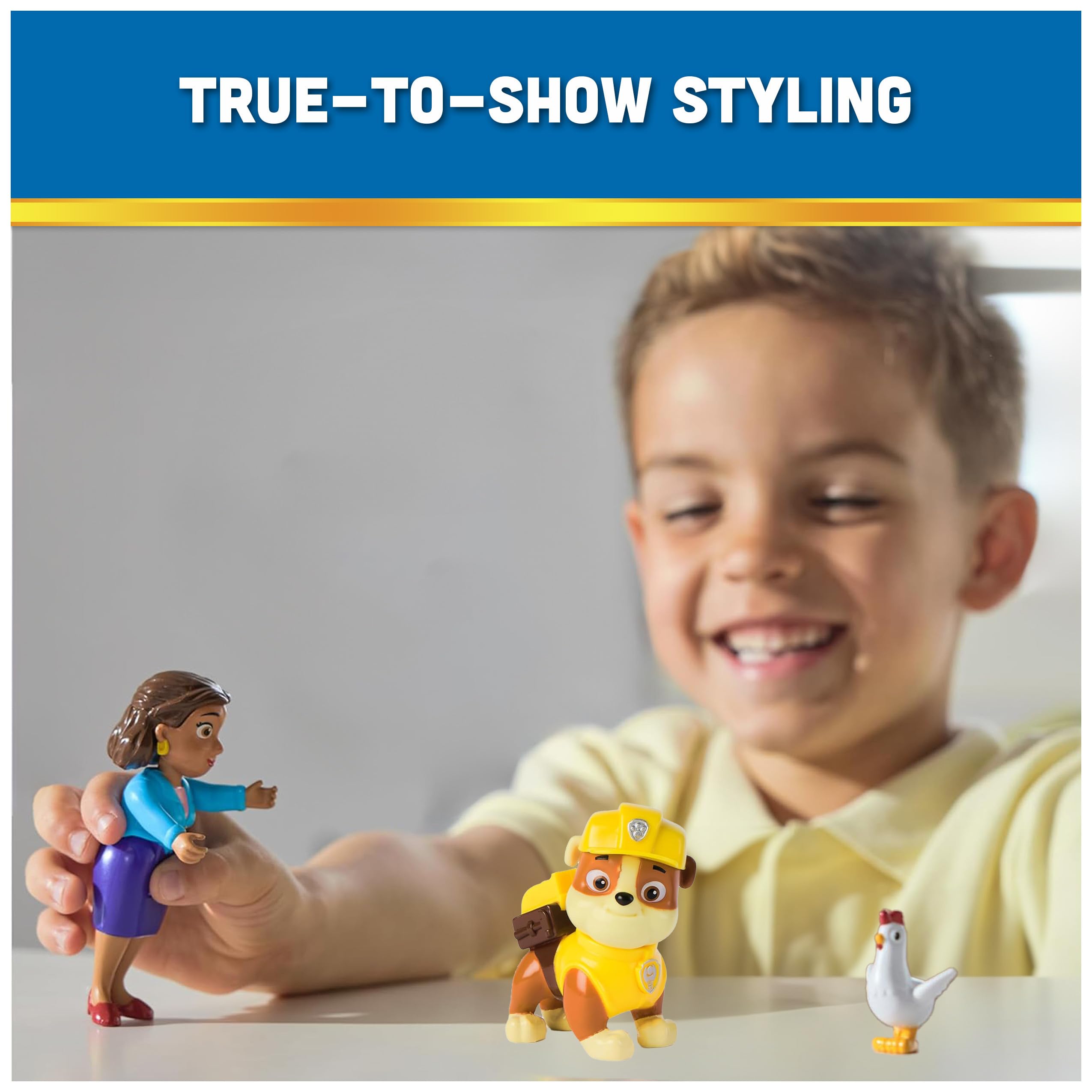 PAW Patrol Rubble, Mayor Goodway & Chickaletta 3-Pack – Official Toy Figures for Kids Ages 3+