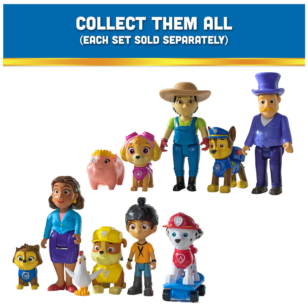 PAW Patrol Rubble, Mayor Goodway & Chickaletta 3-Pack – Official Toy Figures for Kids Ages 3+