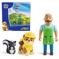 PAW Patrol Rubble & Mr. Porter Figure Pack with Skunk Toy for Kids Ages 3 and Up