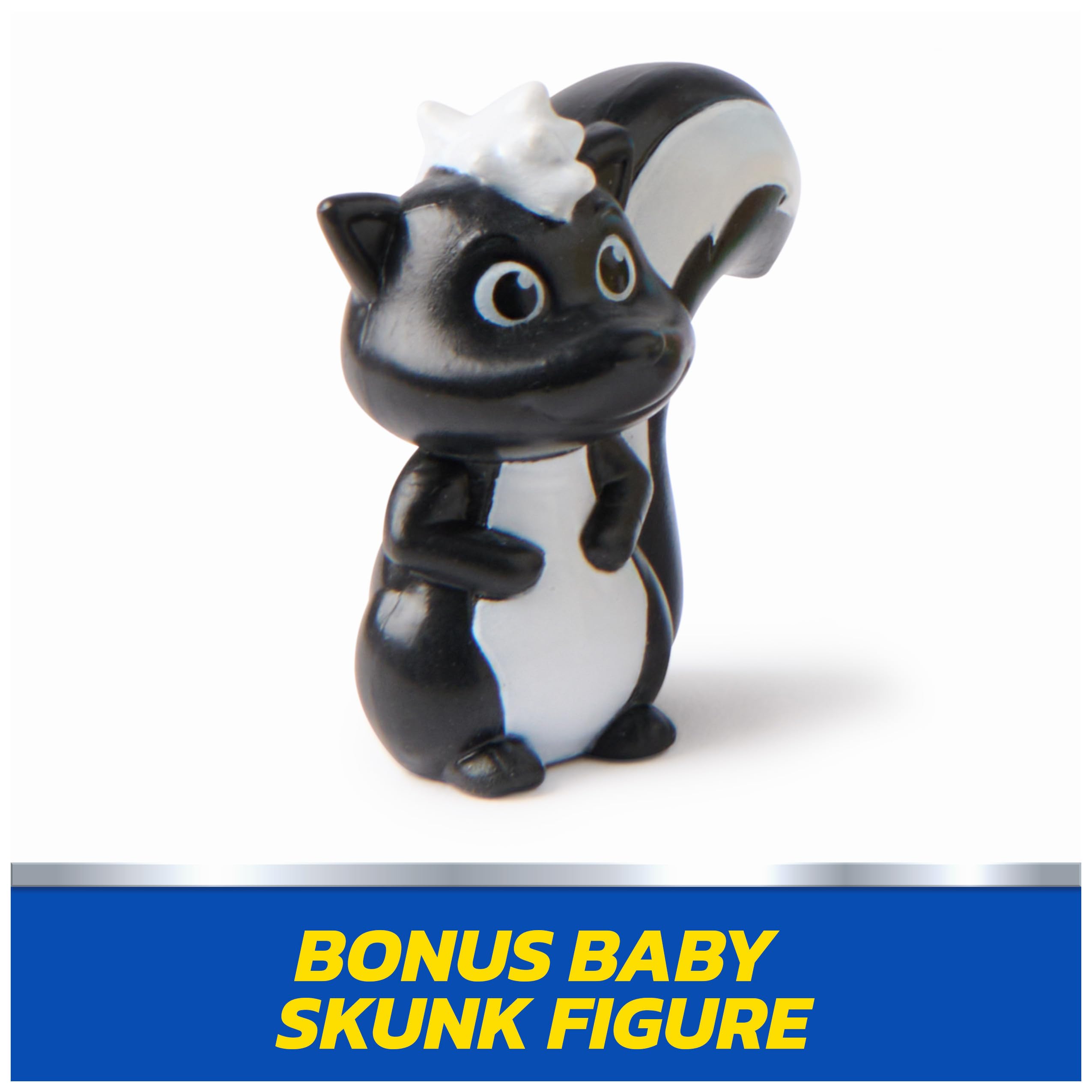PAW Patrol Rubble & Mr. Porter Figure Pack with Skunk Toy for Kids Ages 3 and Up