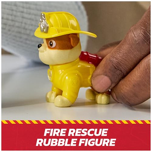 PAW Patrol Rubble Rescue Fire Dump Truck with Rubble Figure and Boulders Action Play