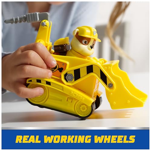 Paw Patrol Rubble's Bulldozer Toy Truck – Collectible Figure, Recycled Plastic, Ages 3+