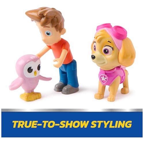 PAW Patrol Skye & Alex Porter Figure Pack with Lil Hootie - 3 Action Figures for Kids Ages 3+