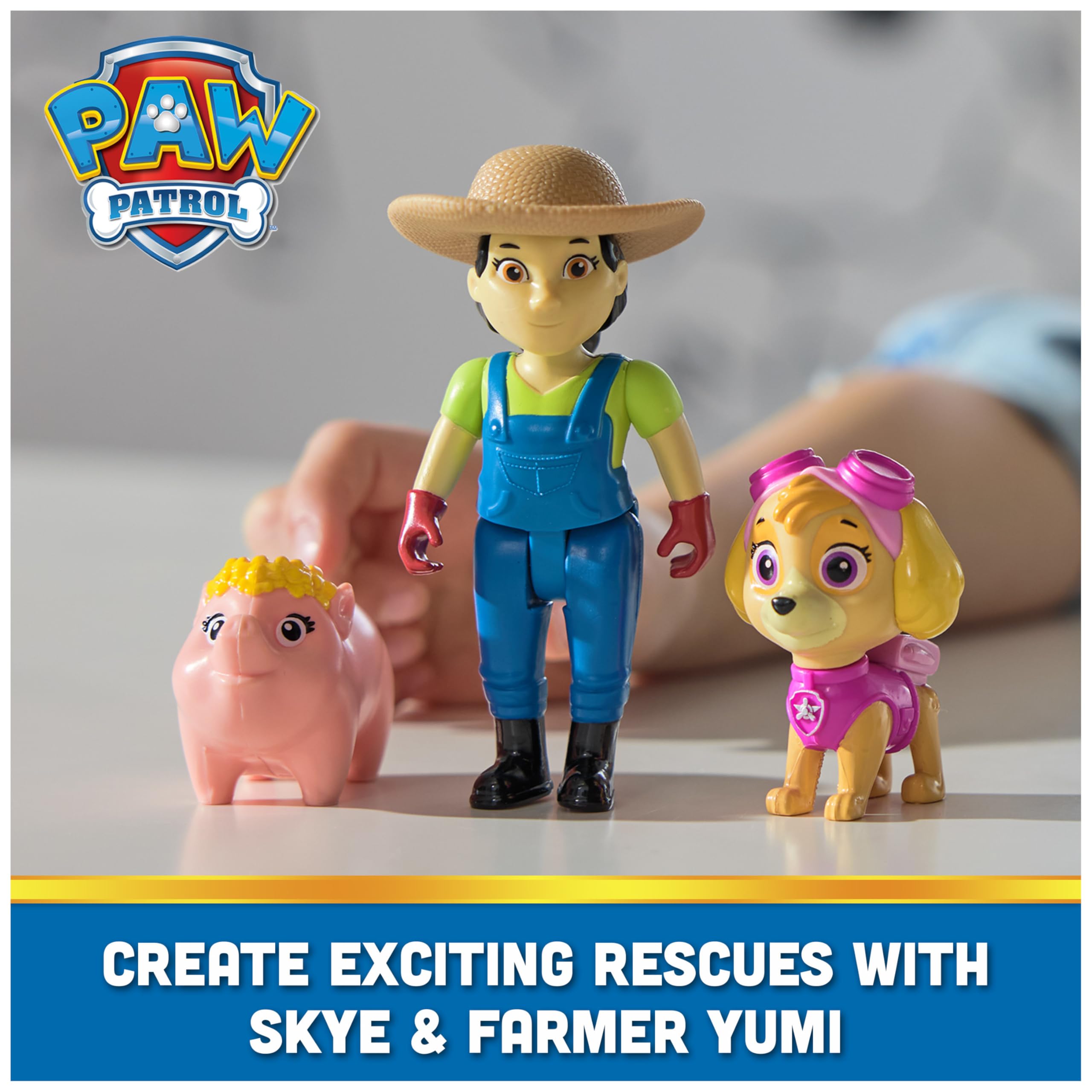 PAW Patrol Skye, Farmer Yumi & Piggie Action Figures – 3-Pack for Ages 3+