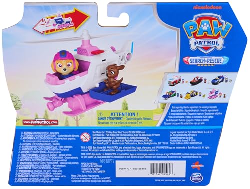 Paw Patrol Skye's Search & Rescue Helicopter with Pull-Back Motor, 15 cm, Includes Kangaroo Figure