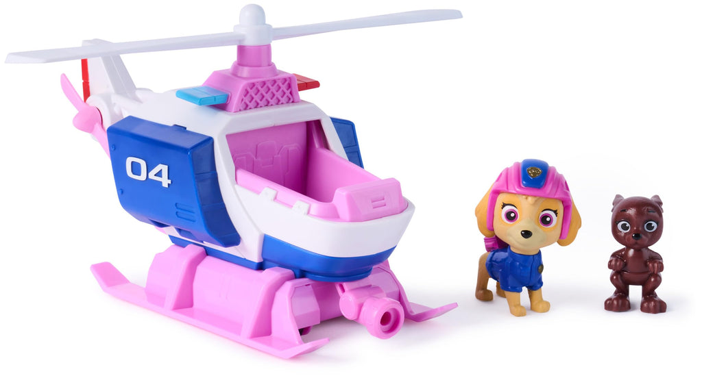 Paw Patrol Skye's Search & Rescue Helicopter with Pull-Back Motor, 15 cm, Includes Kangaroo Figure