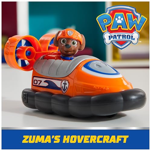 Paw Patrol Zuma's Hovercraft Toy Vehicle with Collectible Figure, Ages 3+