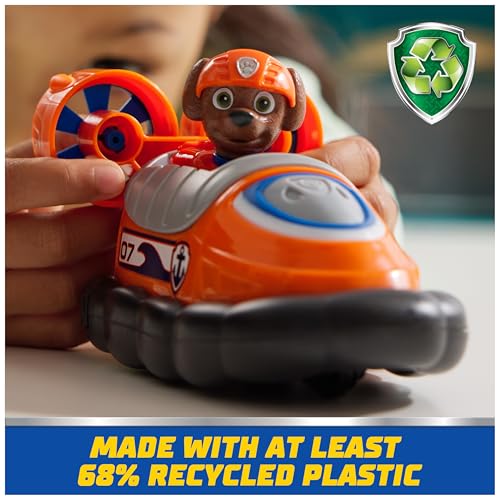 Paw Patrol Zuma's Hovercraft Toy Vehicle with Collectible Figure, Ages 3+