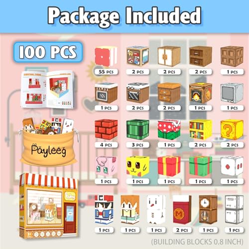 Payleeg Magnetic Cubes Building Blocks Set – 0.8 Inch Magnet Tiles for Kids Ages 4-8 8-12, STEM Sensory Travel Toy Gift for Boys Girls