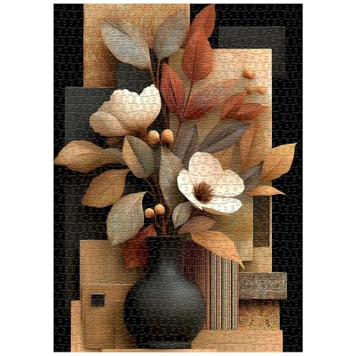 Pazzocenter 1000-Piece Flower Puzzle: Vase Floral Jigsaw for Adults – Beautiful Wall Decor