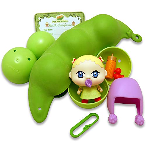 Pea Pod Babies 4-Pack – Collectible Mystery Baby Dolls with Clothing, Accessories, and Water Surprise