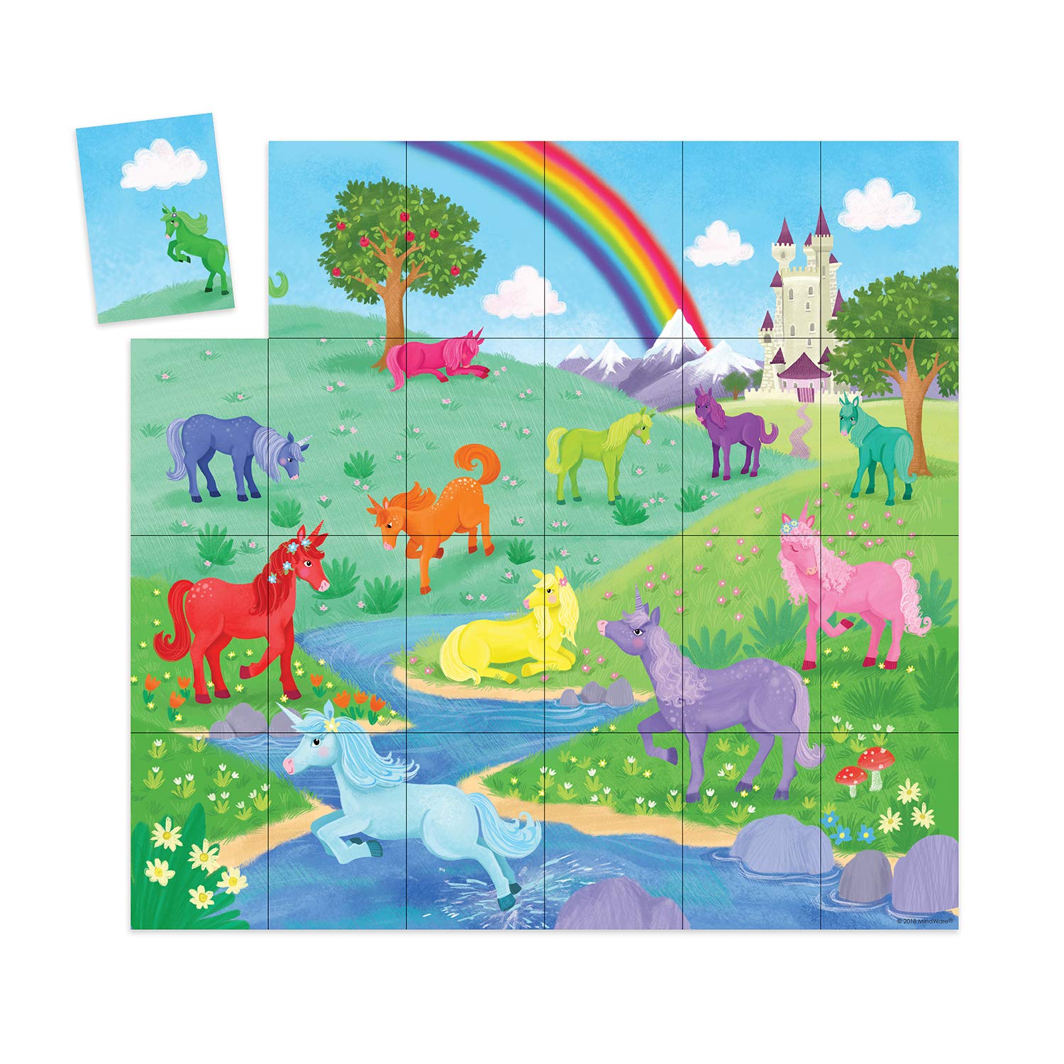 Peaceable Kingdom Unicorn Puzzle and Match Up Game – 3-in-1 Learning Fun for Toddlers