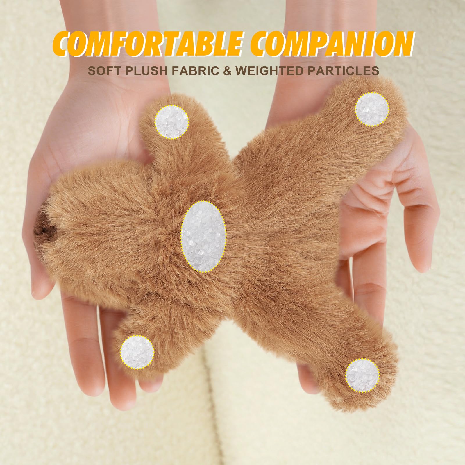 PEACH CAT Capybara Plush 7 Inch - Slightly Weighted Stuffed Animal Toy, Brown