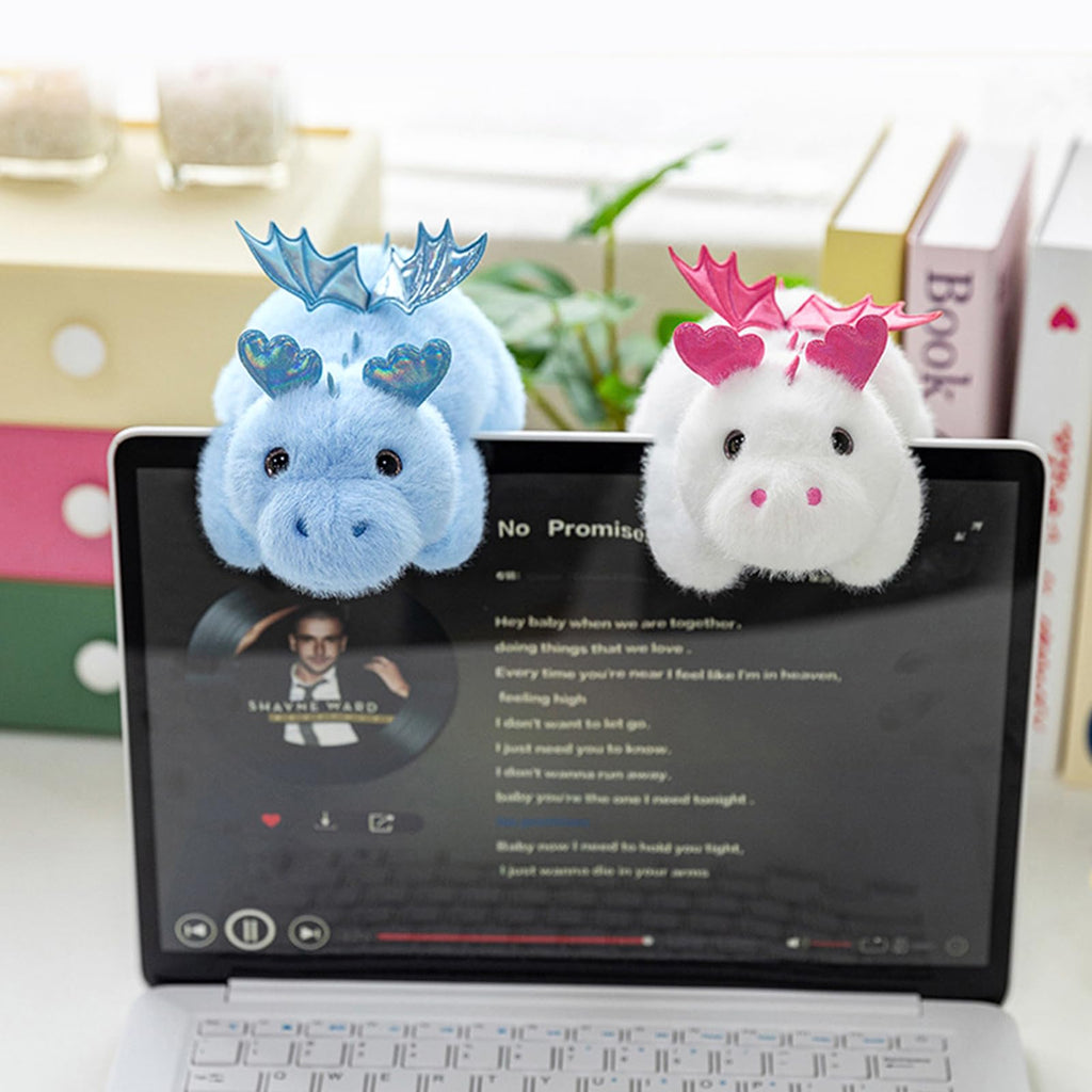 PEACH CAT Dragon Plush – 9 Inch Blue Weighted Stuffed Animal for Kids