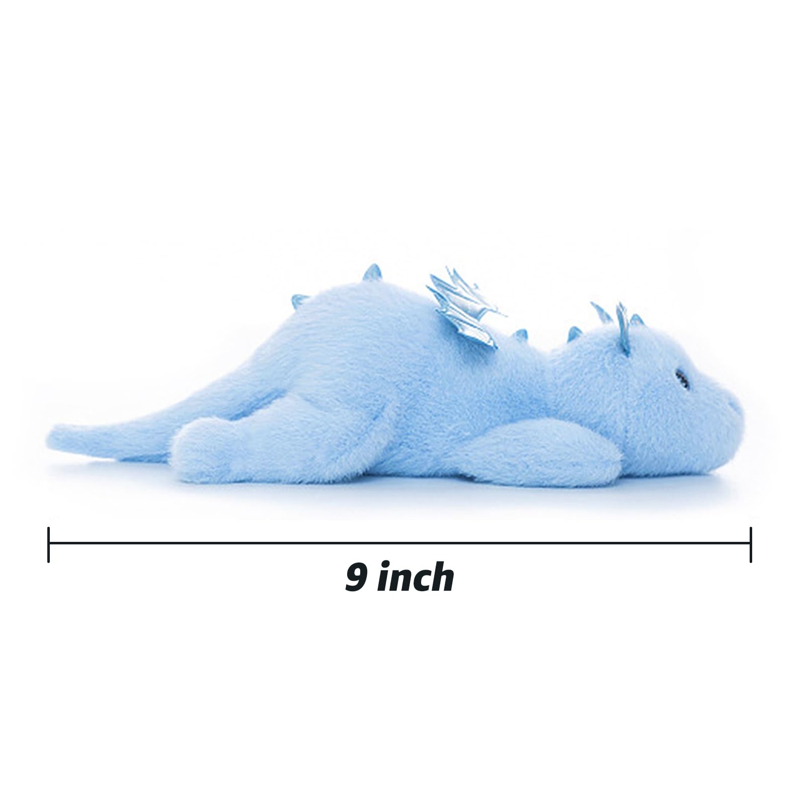 PEACH CAT Dragon Plush – 9 Inch Blue Weighted Stuffed Animal for Kids