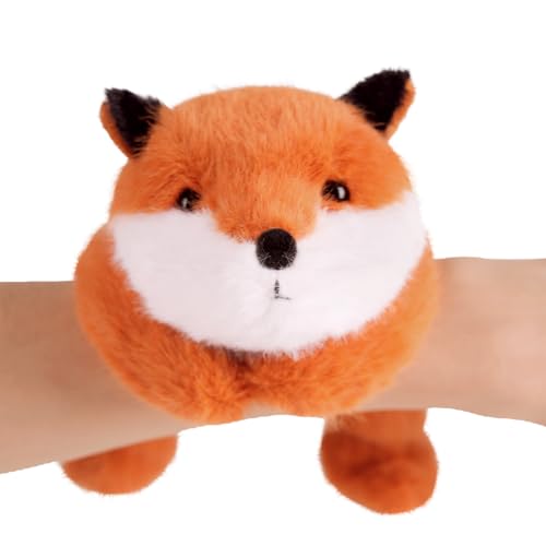 PEACH CAT Fox Plush - 7.8 Inch Weighted Stuffed Animal, Brick Red Cute Plush Toy Gift for Kids