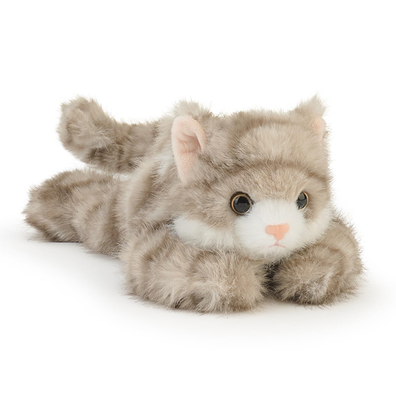 PEACH CAT Grey Cat Stuffed Animal – 5.9-Inch Weighted Plush Toy for Comfort and Decor