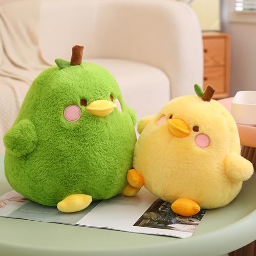 PEACH CAT Pear Duck Plush Pillow – 8" Cute Yellow Stuffed Animal Toy for Kids