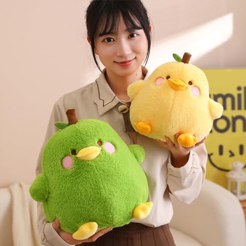 PEACH CAT Pear Duck Plush Pillow – 8" Cute Yellow Stuffed Animal Toy for Kids