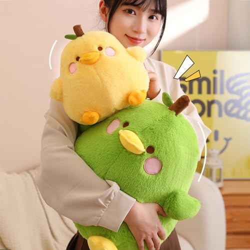 PEACH CAT Pear Duck Plush Pillow – 8" Cute Yellow Stuffed Animal Toy for Kids