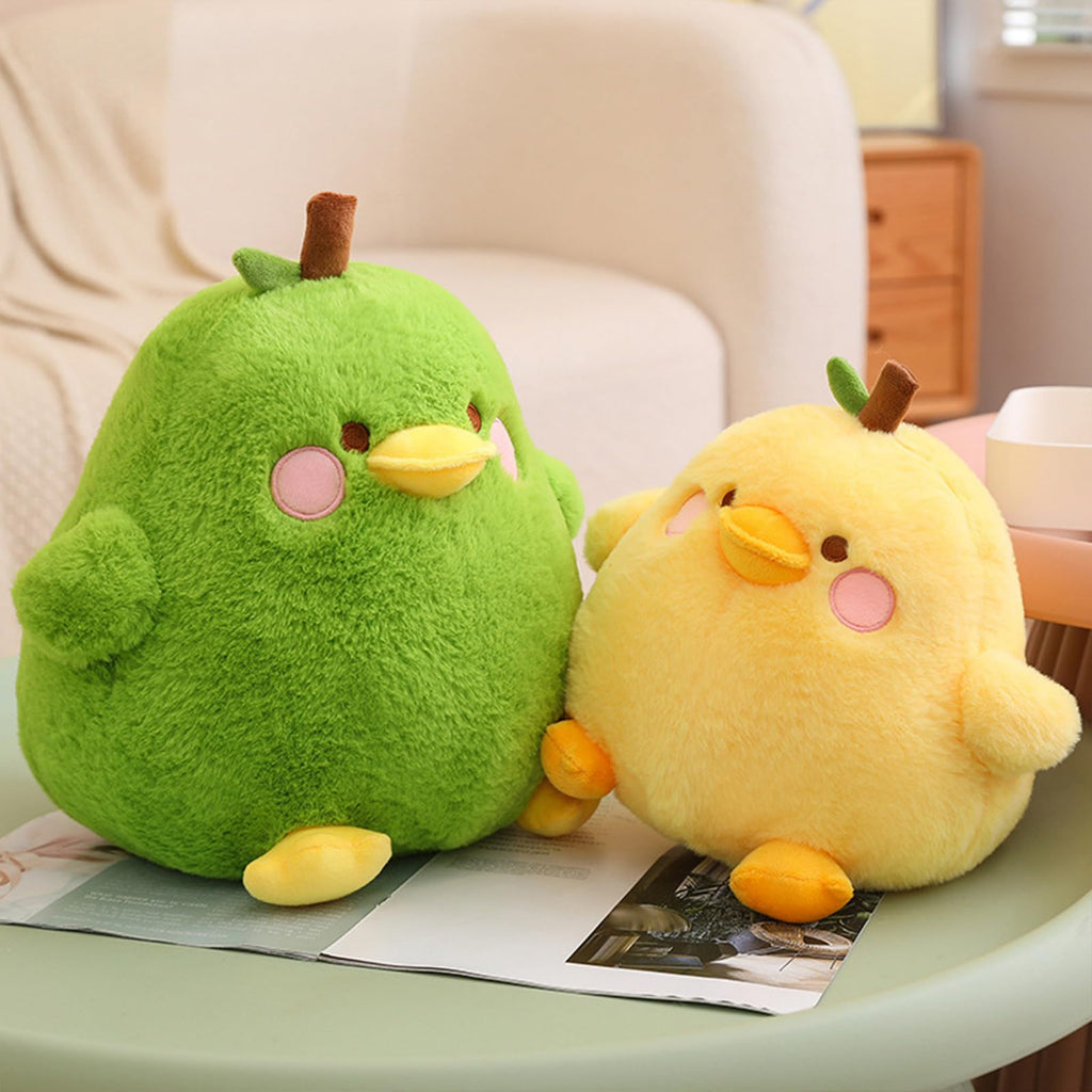 PEACH CAT Pear Duck Plush Pillow – 8" Cute Yellow Stuffed Animal Toy for Kids
