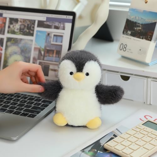 PEACH CAT Penguin Stuffed Animal – 5.9 Inch Weighted Plush Toy for Kids