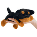 PEACH CAT Rottweiler Dog Plush – Small Black Puppy Stuffed Animal, 7.8 Inch Slightly Weighted Toy