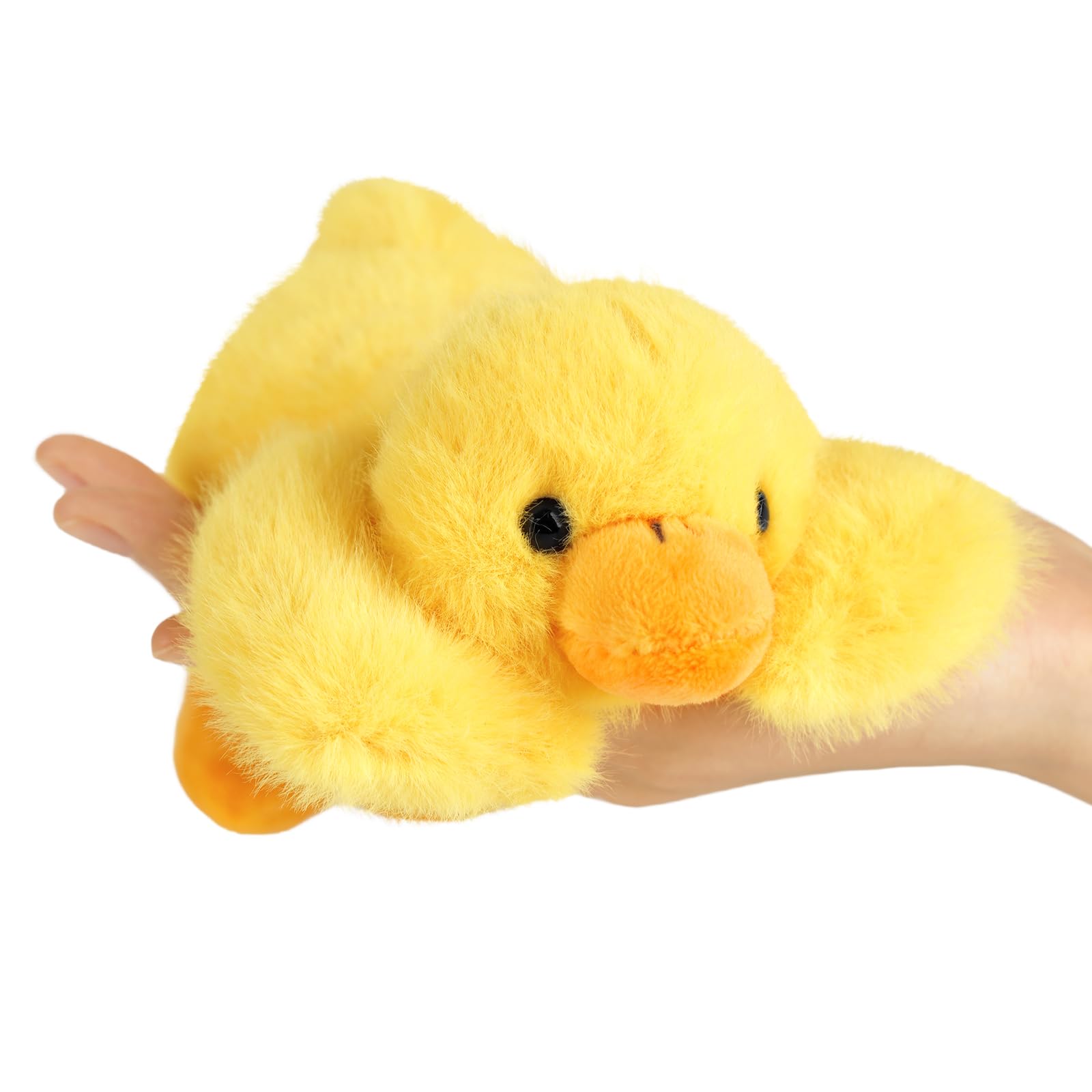 PEACH CAT Slightly Weighted Duck Plush Toy – 7.8 Inch Soft Stuffed Animal Pillow, Yellow
