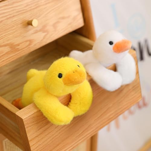 PEACH CAT Slightly Weighted Duck Plush Toy – 7.8 Inch Soft Stuffed Animal Pillow, Yellow