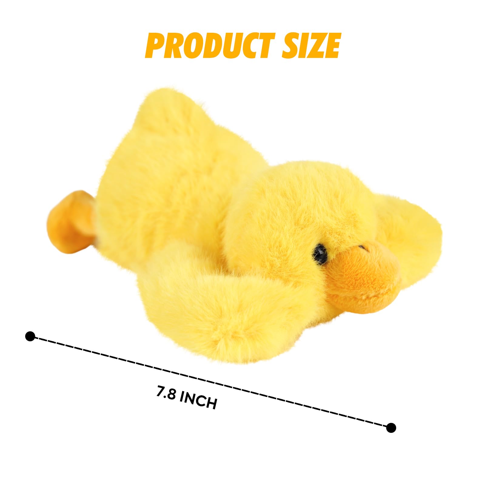 PEACH CAT Slightly Weighted Duck Plush Toy – 7.8 Inch Soft Stuffed Animal Pillow, Yellow