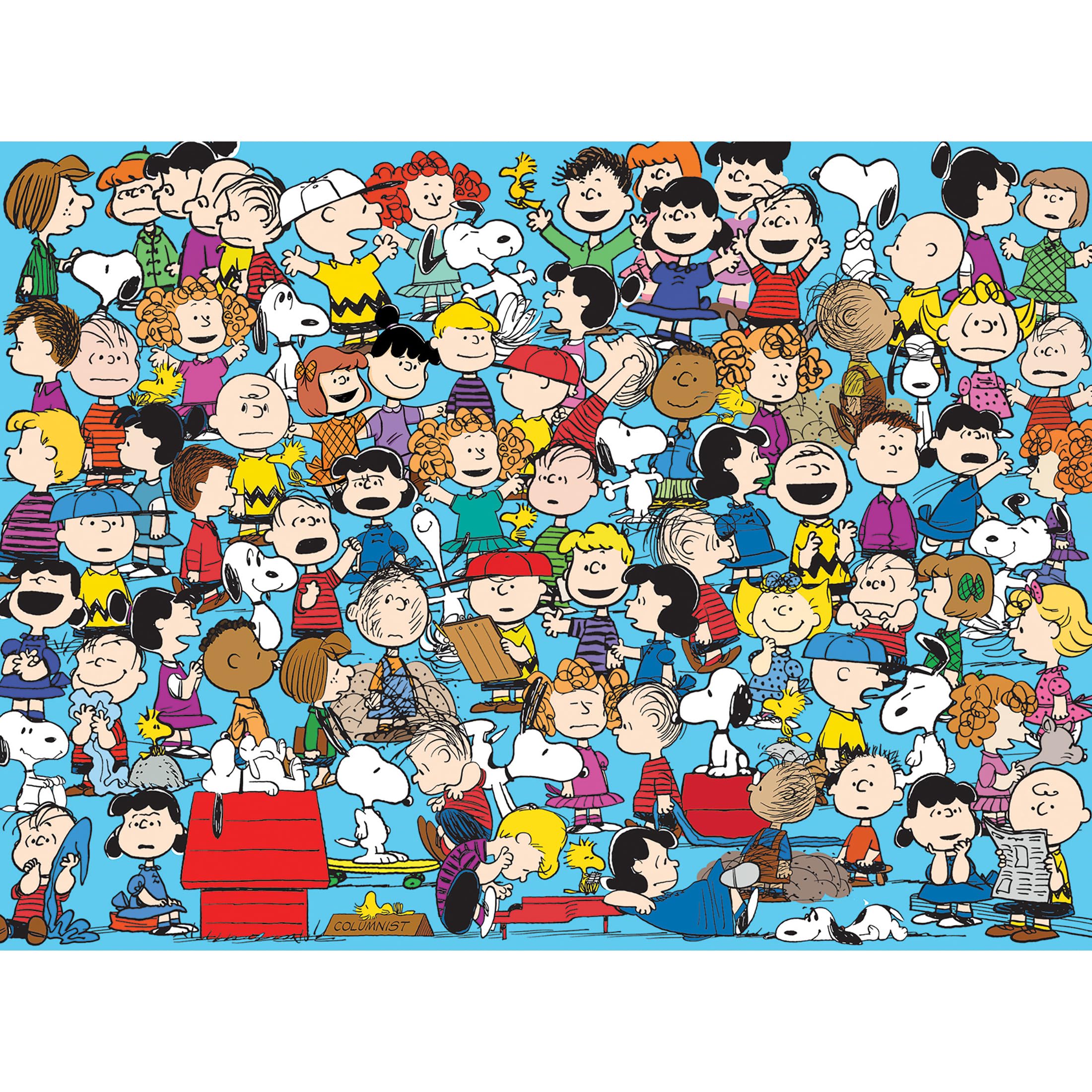 Peanuts Cast of Characters 1000-Piece Jigsaw Puzzle by RoseArt – 20" x 27" Finished Size with Bonus Poster