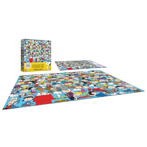 Peanuts Cast of Characters 1000-Piece Jigsaw Puzzle by RoseArt – 20" x 27" Finished Size with Bonus Poster
