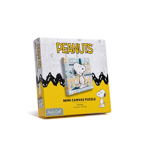 Peanuts Mini Canvas Jigsaw Puzzle by Hands Craft – 56 Pieces, Collectible Snoopy & Friends