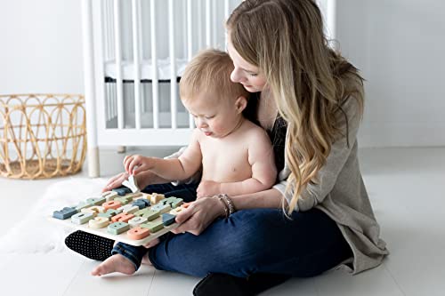 Pearhead Wooden Alphabet Puzzle – Educational ABC Learning Toy for Toddlers 1+