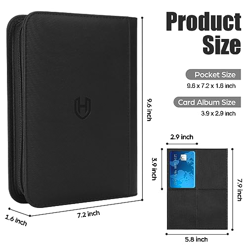 Pemocyny 4-Pocket Card Binder – 288-Pocket Zippered Album for MTG, Sports Cards & TCG