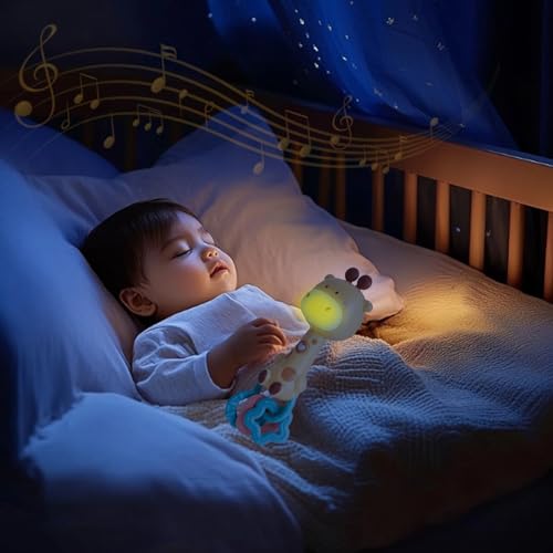 Pemvynx Cute Giraffe Baby Musical Rattle & Teether Toy, Light-Up, 6-18 Months