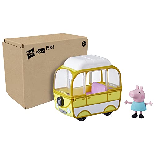 Peppa Pig Little Campervan Toy with 3-Inch Figure – Push-Along Playset for Ages 3+