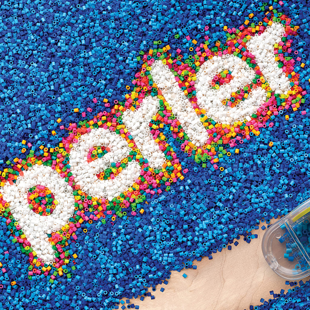 Perler Dinosaur Fuse Bead Bucket Kit – 5000 Beads, 22 Colors, 2 Pegboards