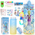 PERRYHOME Frozen Water Bottle DIY Kit for Girls - BPA-Free Leak-Proof 21oz Craft Set with Stickers and Charms